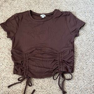 Brown cropped top, size small, worn once